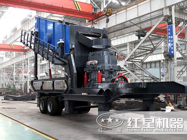 移動(dòng)大型破碎機(jī)圓錐破組合型