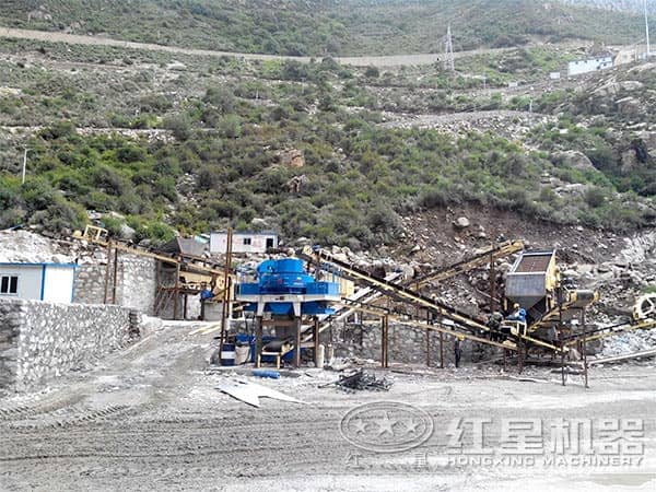 每小時50方制沙機作業(yè)現(xiàn)場