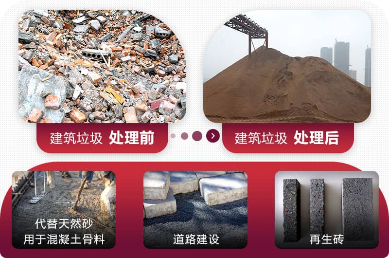 建筑垃圾處理前后對比 建筑垃圾處理前后對比